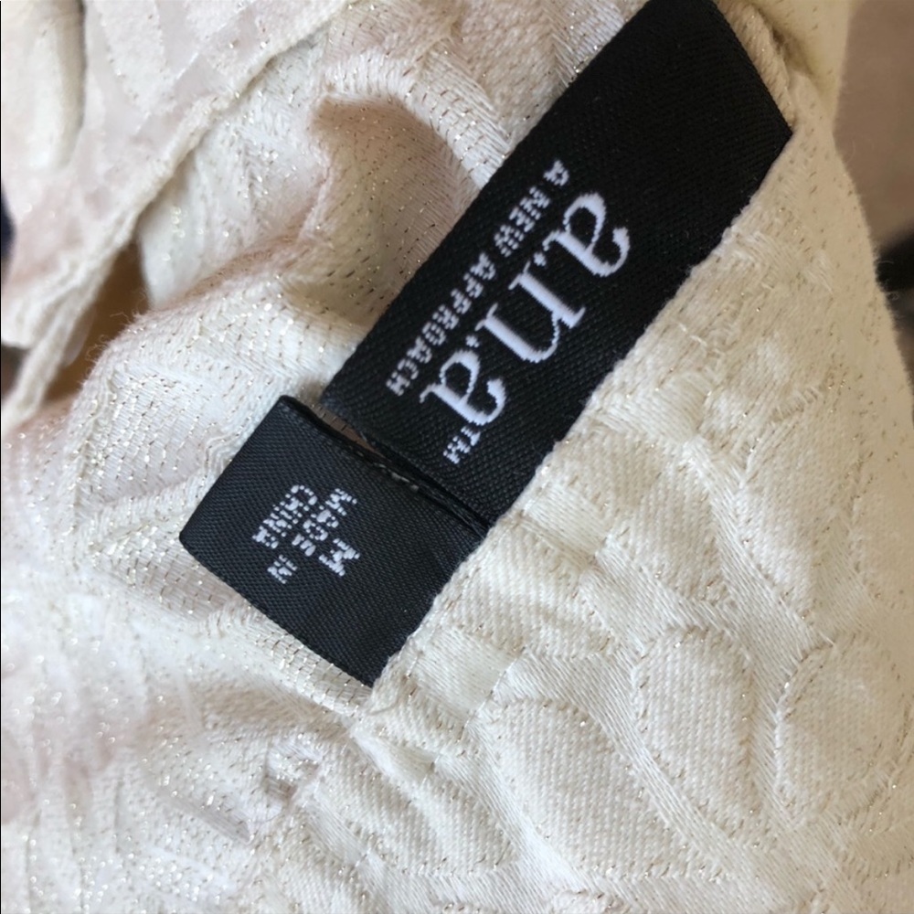 ANA Vintage Ivory Textured Shirt Cropped Jacket - Picture 4 of 4